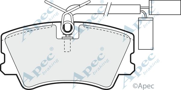 APEC BRAKING Комплект тормозных колодок, дисковый тормоз PAD635